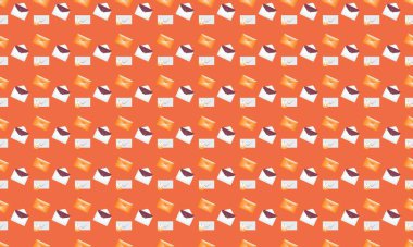 Farklı aksesuarlara sahip renkli arkaplan