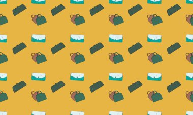 Farklı aksesuarlara sahip renkli arkaplan