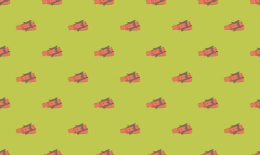 Farklı aksesuarlara sahip renkli arkaplan