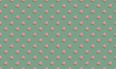 Farklı aksesuarlara sahip renkli arkaplan