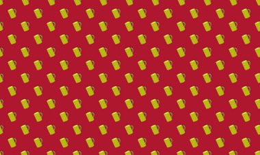 Farklı aksesuarlara sahip renkli arkaplan