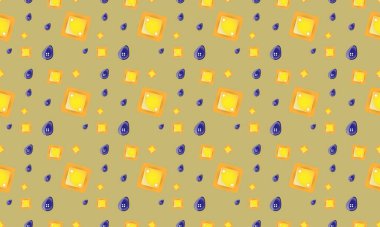 Farklı aksesuarlara sahip renkli arkaplan