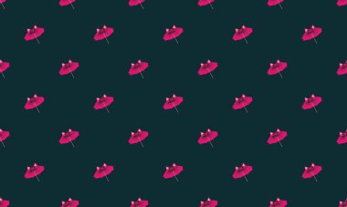 Farklı aksesuarlara sahip renkli arkaplan