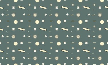 Farklı aksesuarlara sahip renkli arkaplan