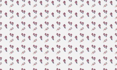 Farklı aksesuarlara sahip renkli arkaplan