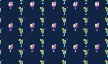 Farklı aksesuarlara sahip renkli arkaplan