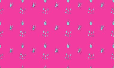 Farklı aksesuarlara sahip renkli arkaplan