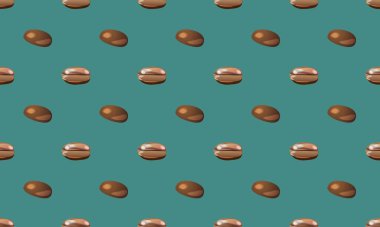 Farklı aksesuarlara sahip renkli arkaplan