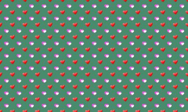 Farklı aksesuarlara sahip renkli arkaplan