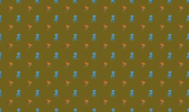 Farklı aksesuarlara sahip renkli arkaplan