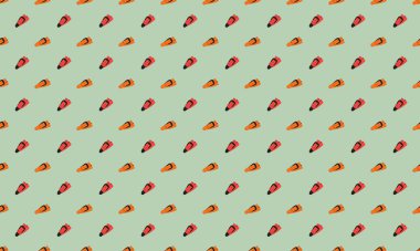 Farklı aksesuarlara sahip renkli arkaplan