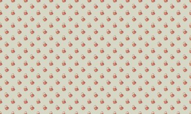 Farklı aksesuarlara sahip renkli arkaplan