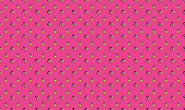 Farklı aksesuarlara sahip renkli arkaplan