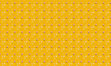 Farklı aksesuarlara sahip renkli arkaplan