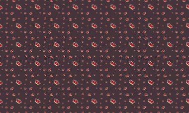 Farklı aksesuarlara sahip renkli arkaplan