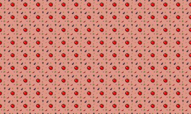 Farklı aksesuarlara sahip renkli arkaplan