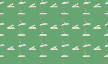 Farklı aksesuarlara sahip renkli arkaplan