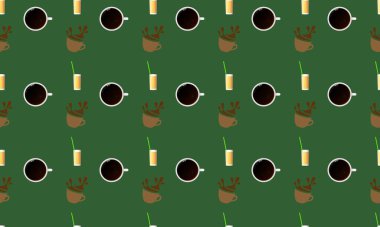 Farklı aksesuarlara sahip renkli arkaplan