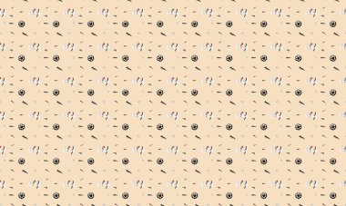 Farklı aksesuarlara sahip renkli arkaplan