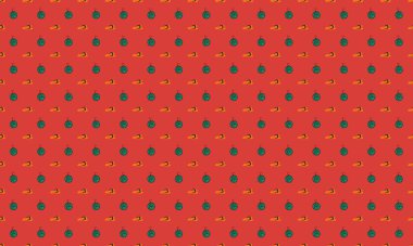 Farklı aksesuarlara sahip renkli arkaplan