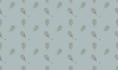 Farklı aksesuarlara sahip renkli arkaplan