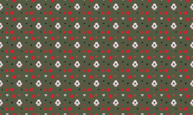 Farklı aksesuarlara sahip renkli arkaplan