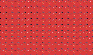 Farklı aksesuarlara sahip renkli arkaplan