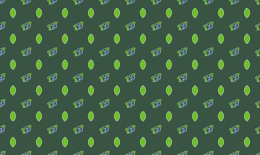 Farklı aksesuarlara sahip renkli arkaplan