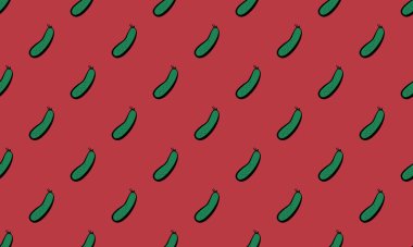 Farklı aksesuarlara sahip renkli arkaplan