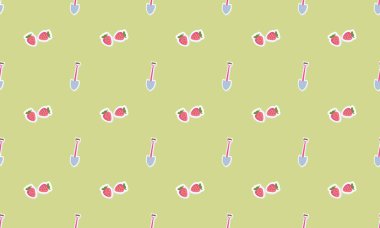 Farklı aksesuarlara sahip renkli arkaplan