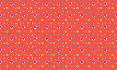 Farklı aksesuarlara sahip renkli arkaplan