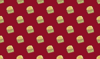 Farklı aksesuarlara sahip renkli arkaplan