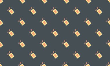 Farklı aksesuarlara sahip renkli arkaplan