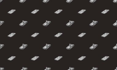 Farklı aksesuarlara sahip renkli arkaplan