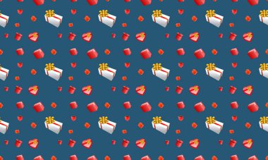 Farklı aksesuarlara sahip renkli arkaplan