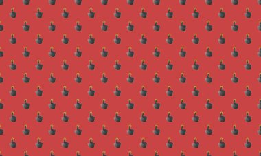 Farklı aksesuarlara sahip renkli arkaplan