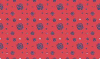 Farklı aksesuarlara sahip renkli arkaplan