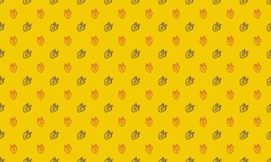 Farklı aksesuarlara sahip renkli arkaplan