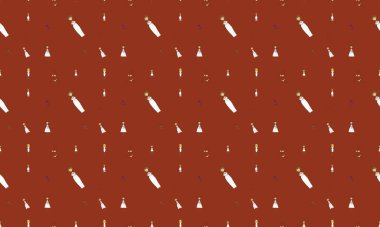 Farklı aksesuarlara sahip renkli arkaplan