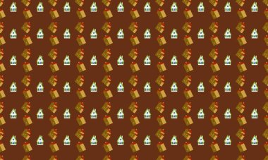 Farklı aksesuarlara sahip renkli arkaplan