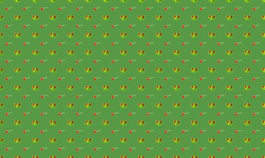 Farklı aksesuarlara sahip renkli arkaplan