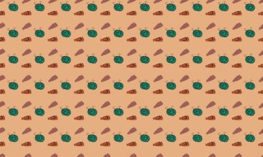 Farklı aksesuarlara sahip renkli arkaplan