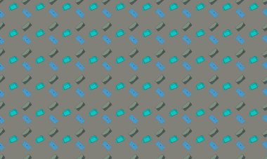 Farklı aksesuarlara sahip renkli arkaplan