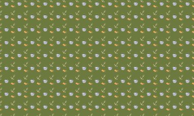 Farklı aksesuarlara sahip renkli arkaplan