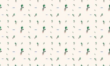 Farklı aksesuarlara sahip renkli arkaplan