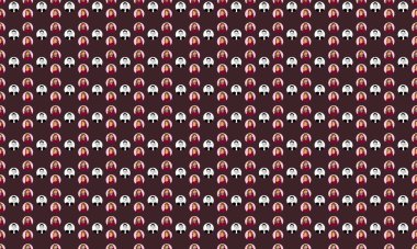 Farklı aksesuarlara sahip renkli arkaplan