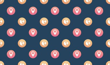 Farklı aksesuarlara sahip renkli arkaplan