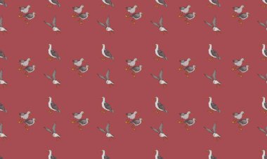 Farklı aksesuarlara sahip renkli arkaplan