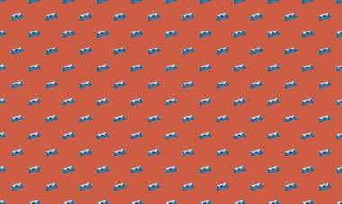 Farklı aksesuarlara sahip renkli arkaplan