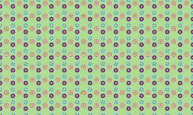 Farklı aksesuarlara sahip renkli arkaplan